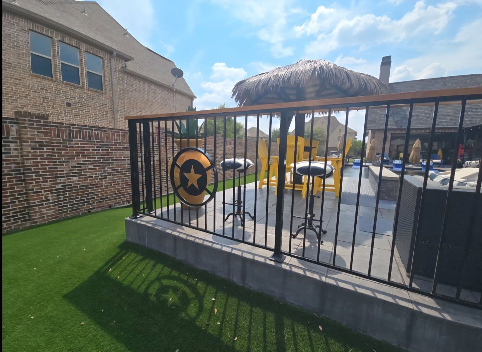 Gallery photos for Stylish Iron Fence Bar Area in Prosper Texas: Image #1