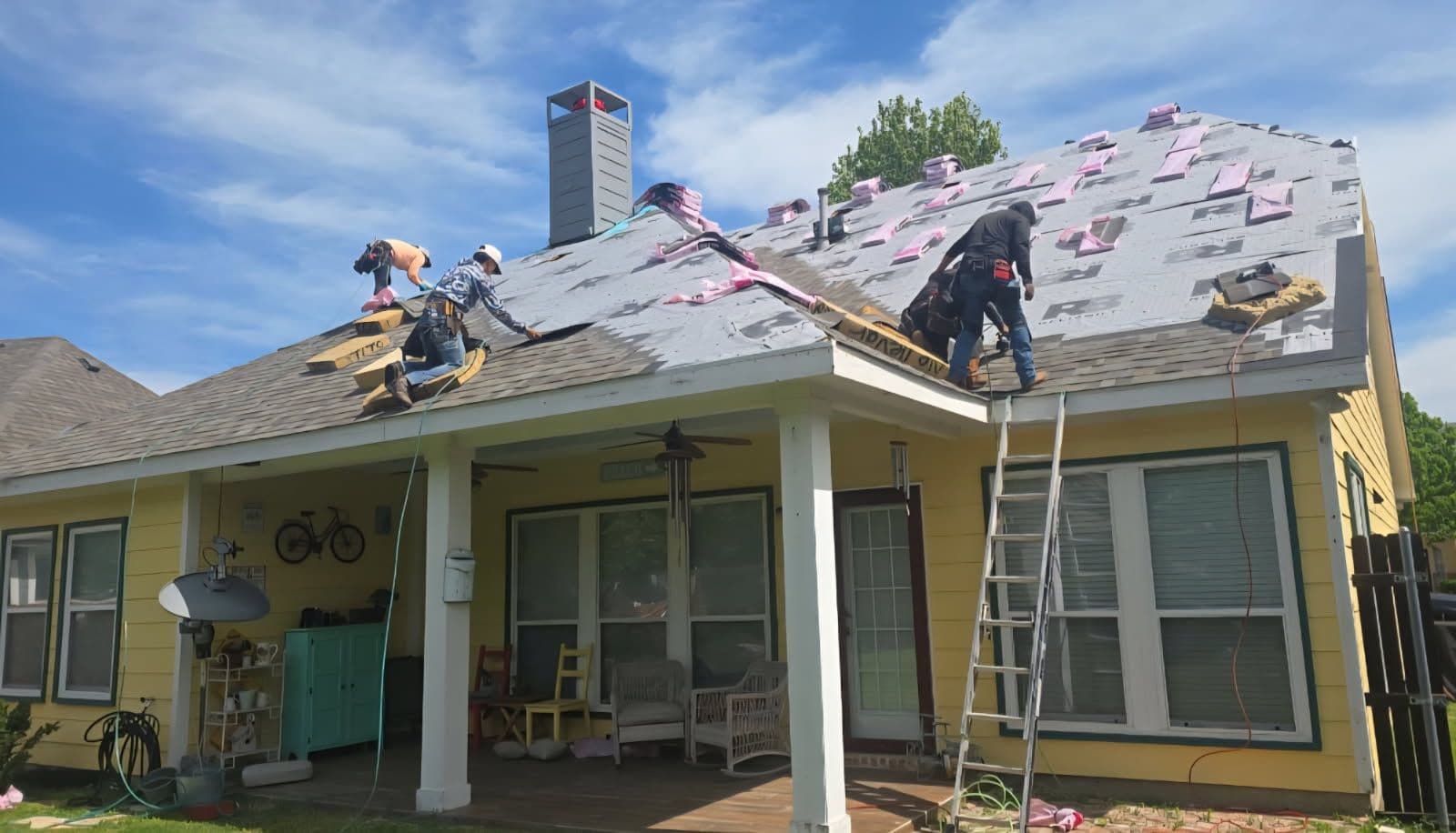 Full Roof Replacement Underway for a Returning Customer in McKinney TX image