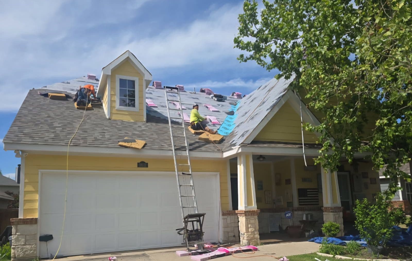 Gallery photos for Full Roof Replacement Underway for a Returning Customer in McKinney TX: Image #1