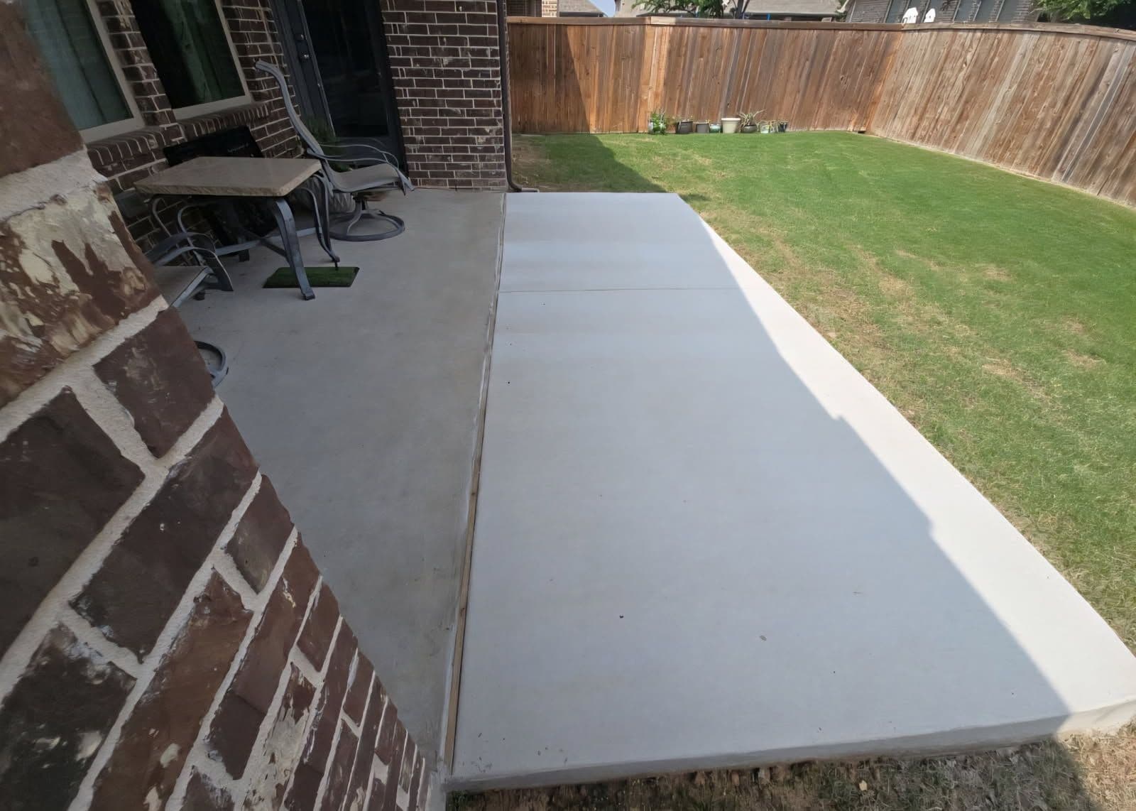 Gallery photos for Concrete Patio Add-On Gives Celina Backyard More Room: Image #1