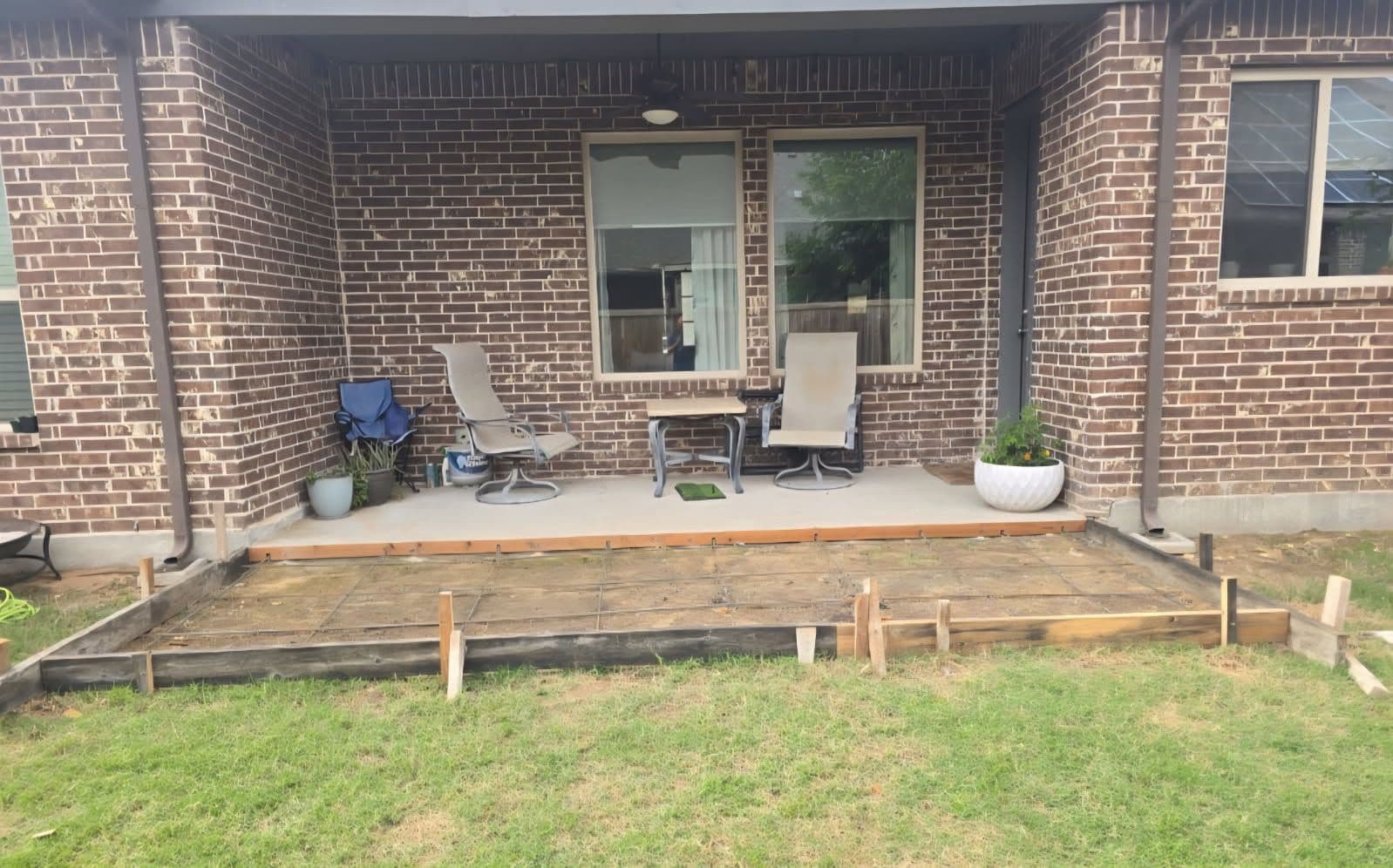 Gallery photos for Concrete Patio Add-On Gives Celina Backyard More Room: Image #2