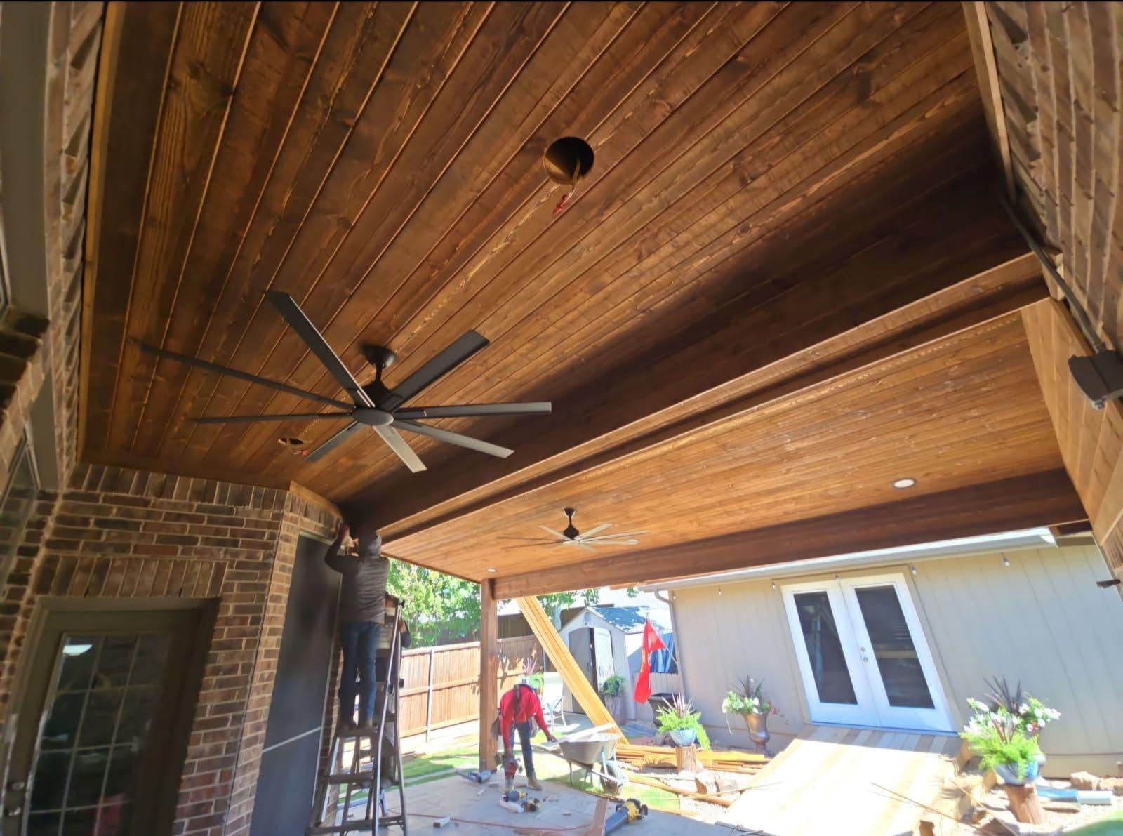 Project Cedar Tongue-and-Groove Patio Build in Little Elm image