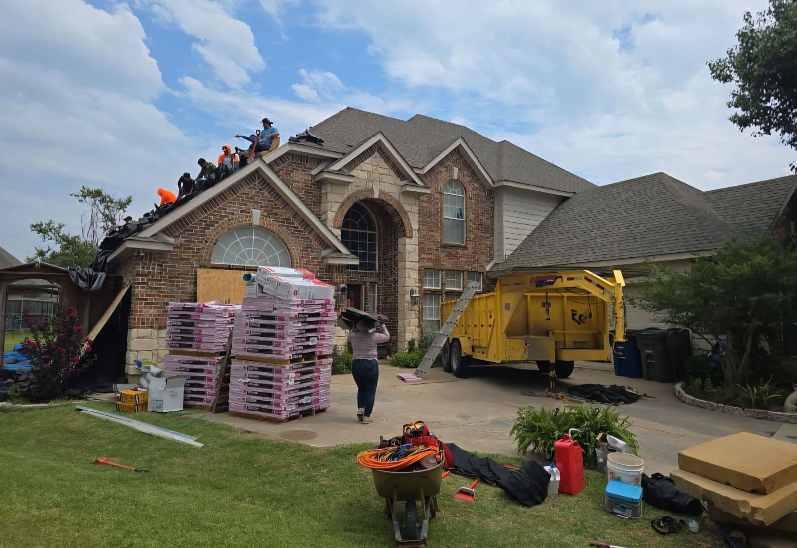 Double Roofing Project Triumph in Sachse image