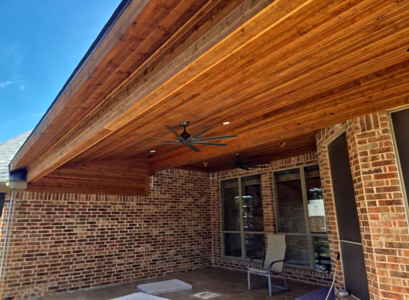 Gallery photos for Cedar Tongue-and-Groove Patio Build in Little Elm: Image #2